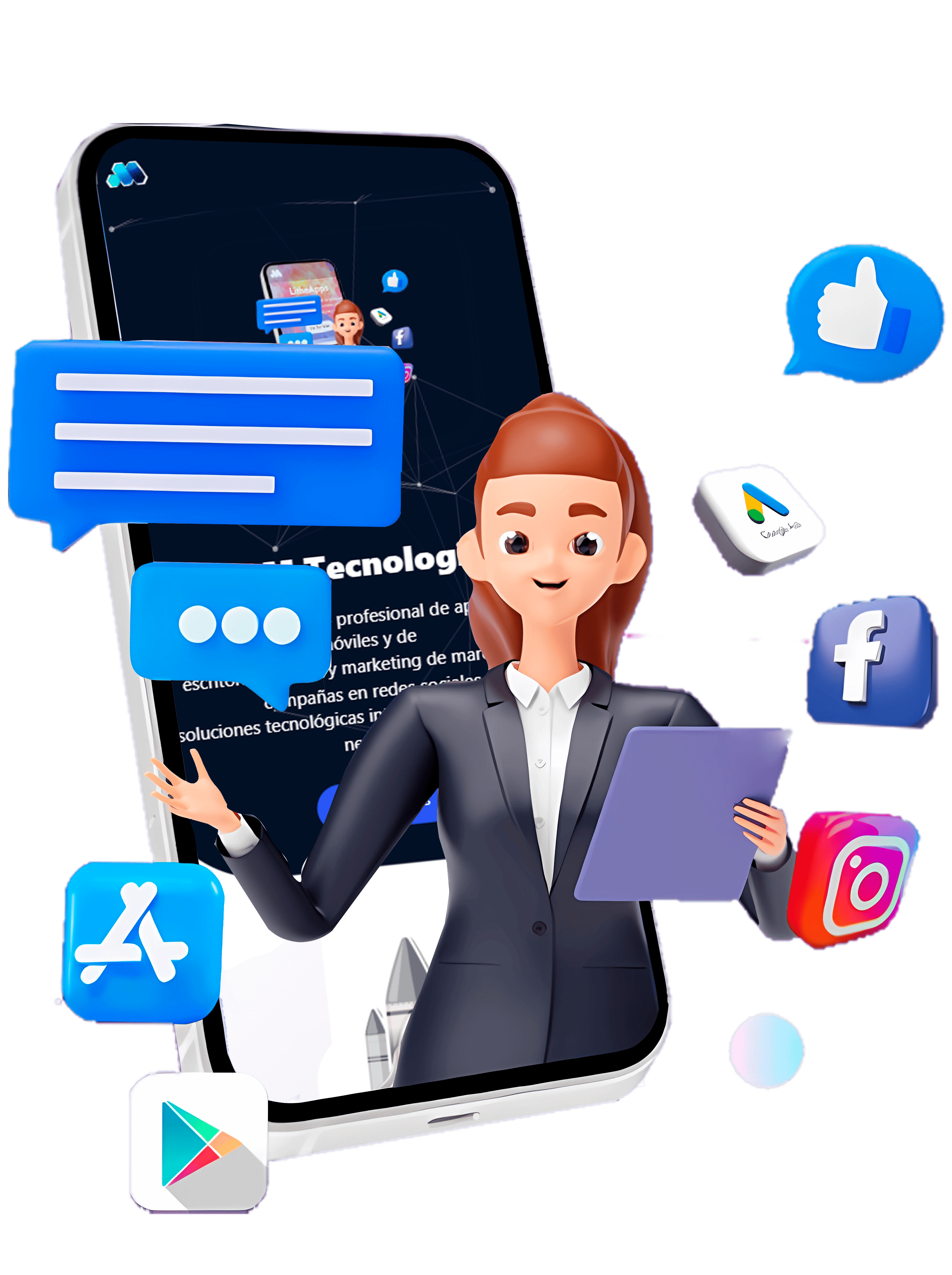 Vista previa de aplicación móvil